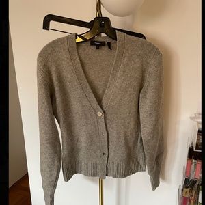 Theory grey wool cardigan